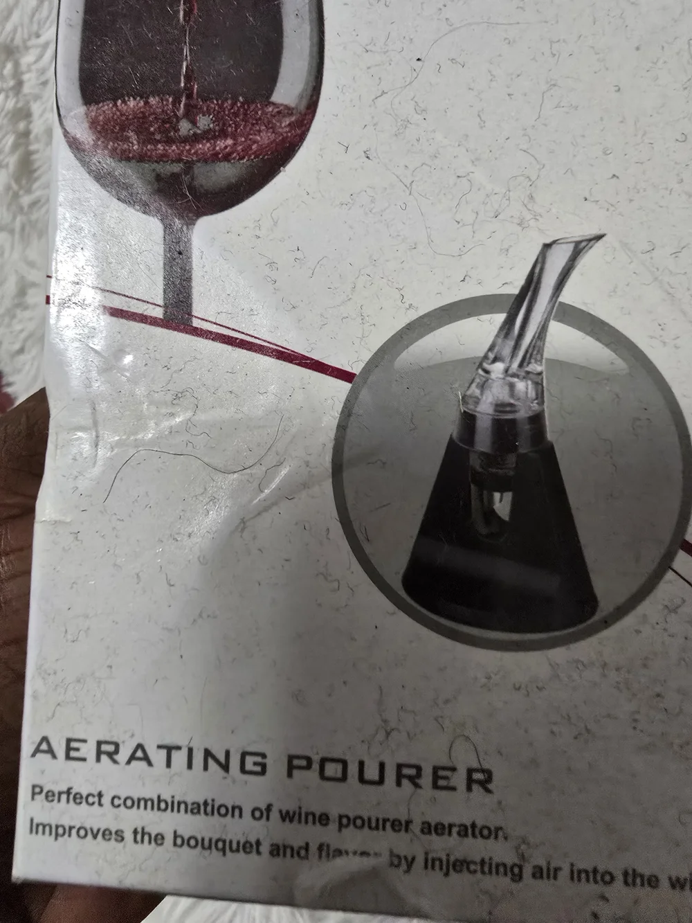 Wine Aerating Pourer - Clear and Black